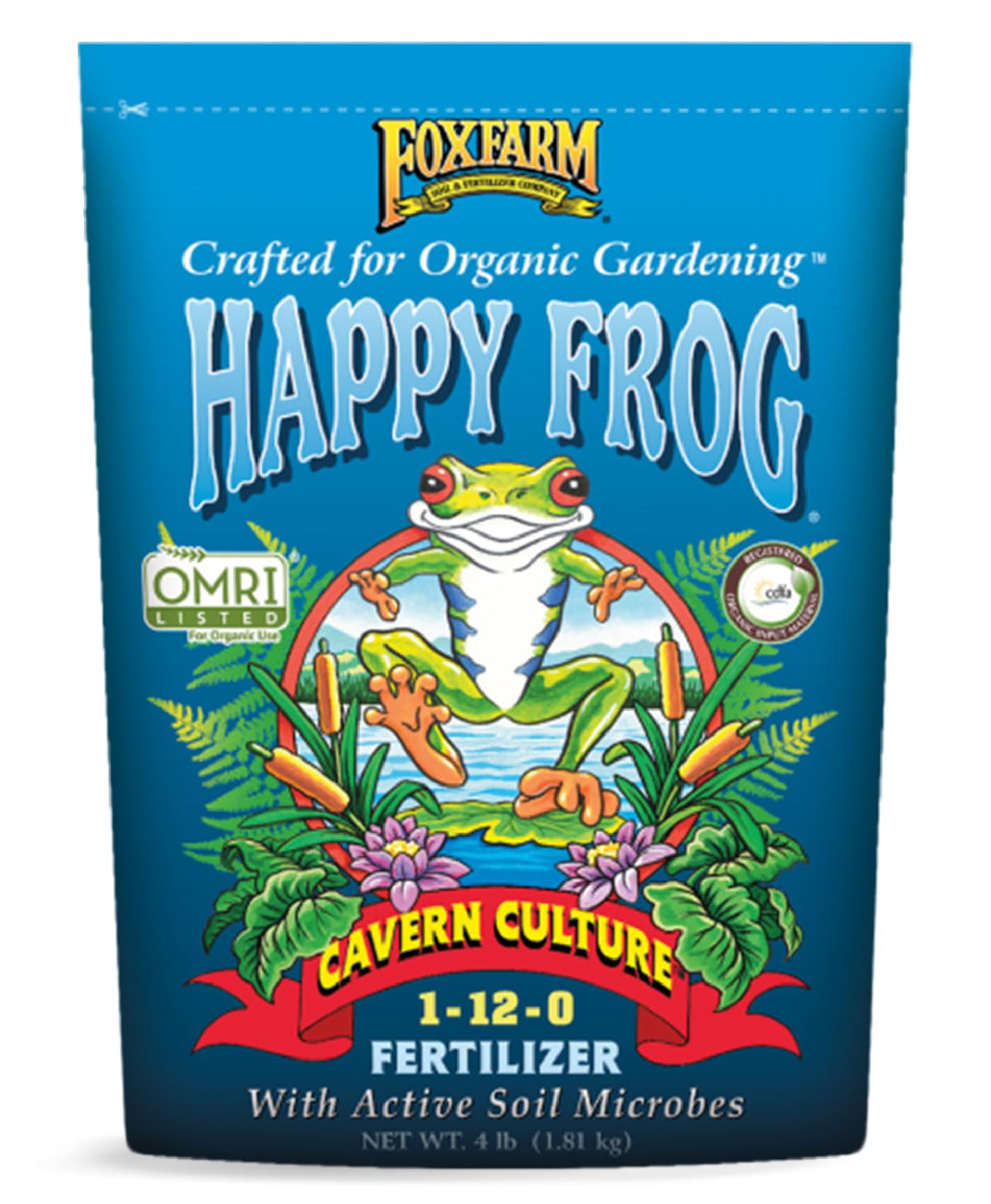 FoxFarm Happy Frog Cavern Culture bottle boosts blooming with bat guano nutrients.
