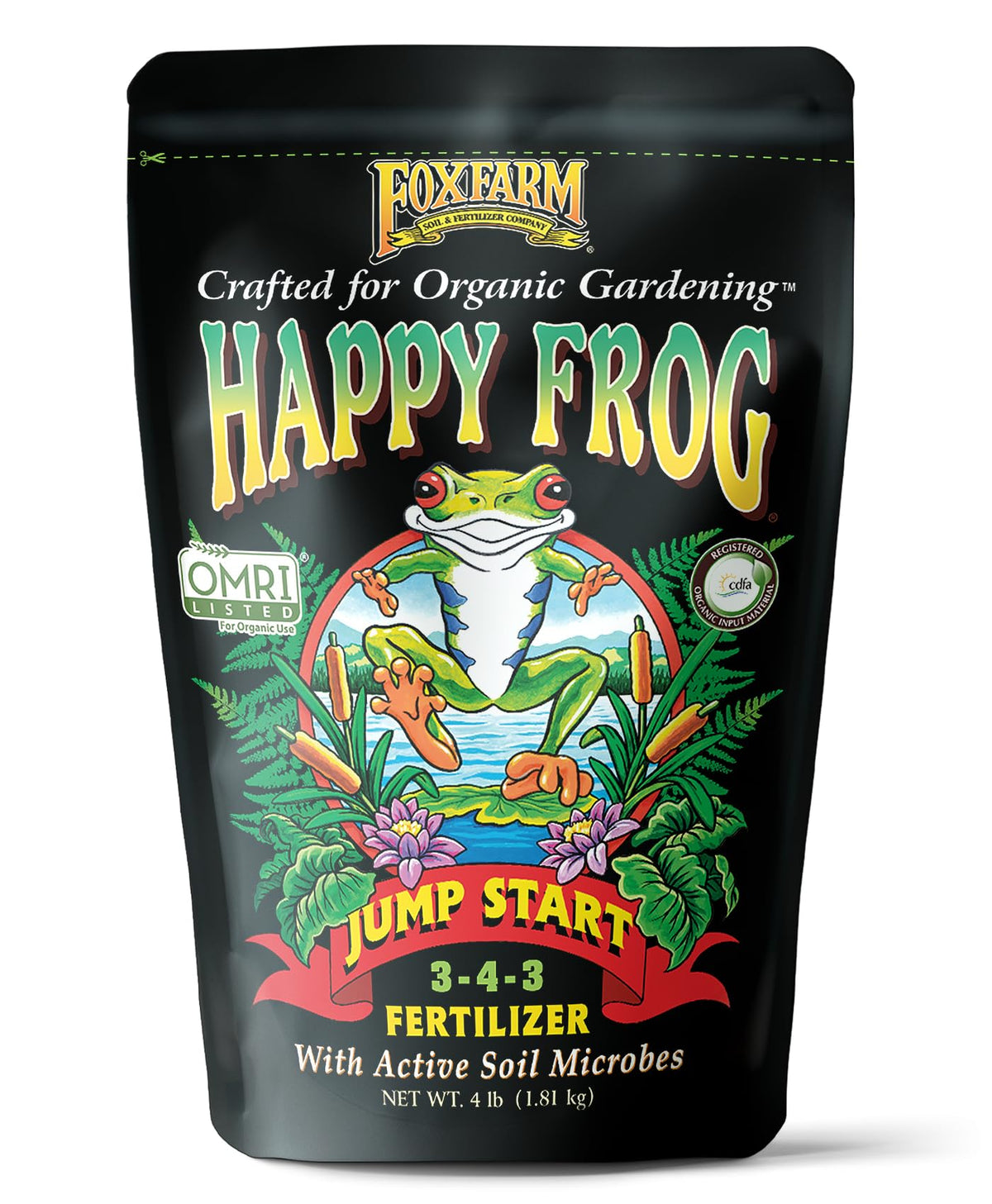 FoxFarm Happy Frog Jump Start bottle pour for easy transplant application