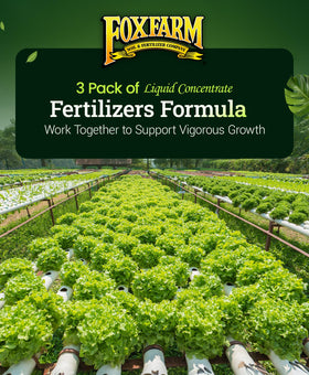 FoxFarm Hydro Liquid Trio greenhouse-tested formula supports consistent results