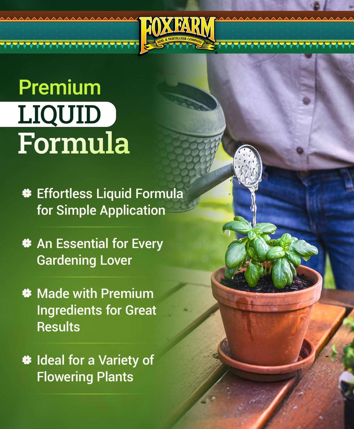 FoxFarm Hydro Liquid Trio Grow Big bottle close-up promotes vigorous growth