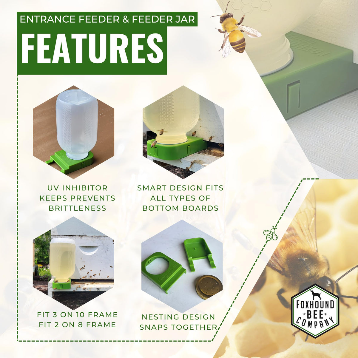 Large capacity jar reduces refill trips during feeding