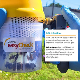 Foxhound Bee Varroa Easy Check measuring basket close-up shows the patented mite fall design.