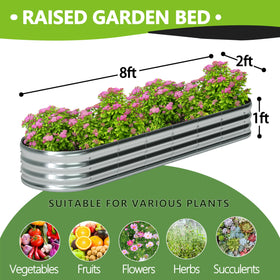 Foxlang oval raised bed side panel detail showing galvanized steel durability