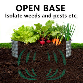 Foxlang galvanized steel round raised bed emphasizing rust resistance for outdoor use