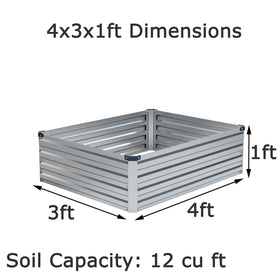 Foxlang galvanized steel raised bed exterior highlighting durable metal construction for outdoor gardens.