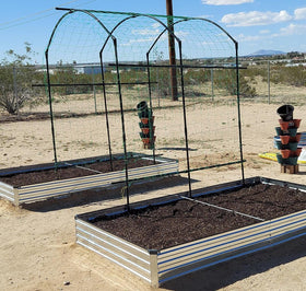Foxlang outdoor planter box metal kit ideal for vegetables, herbs, and flowers.