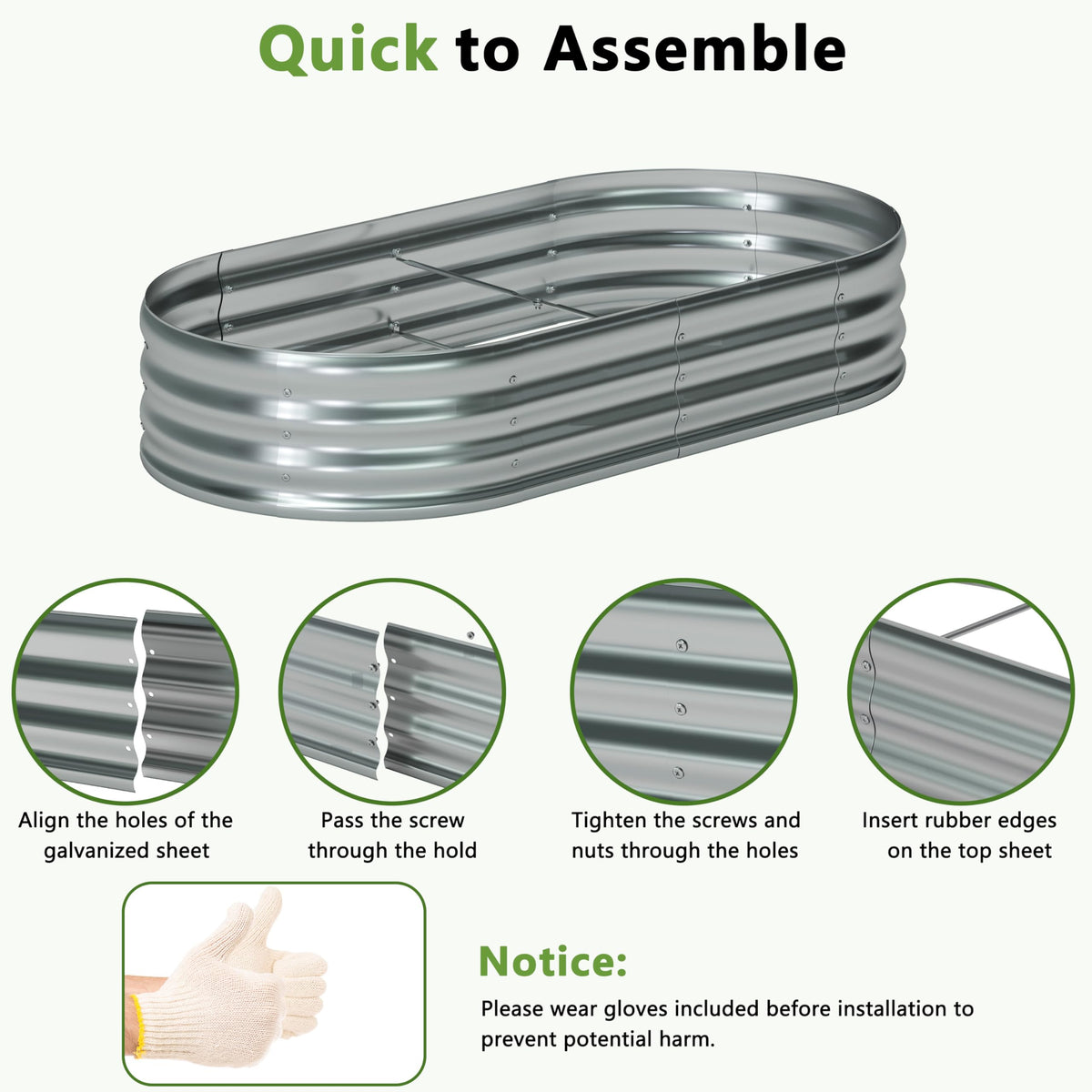 Foxlang galvanized steel finish rust-resistant for outdoor use