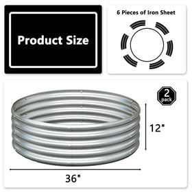 Foxlang round raised bed side view highlights easy access planting area