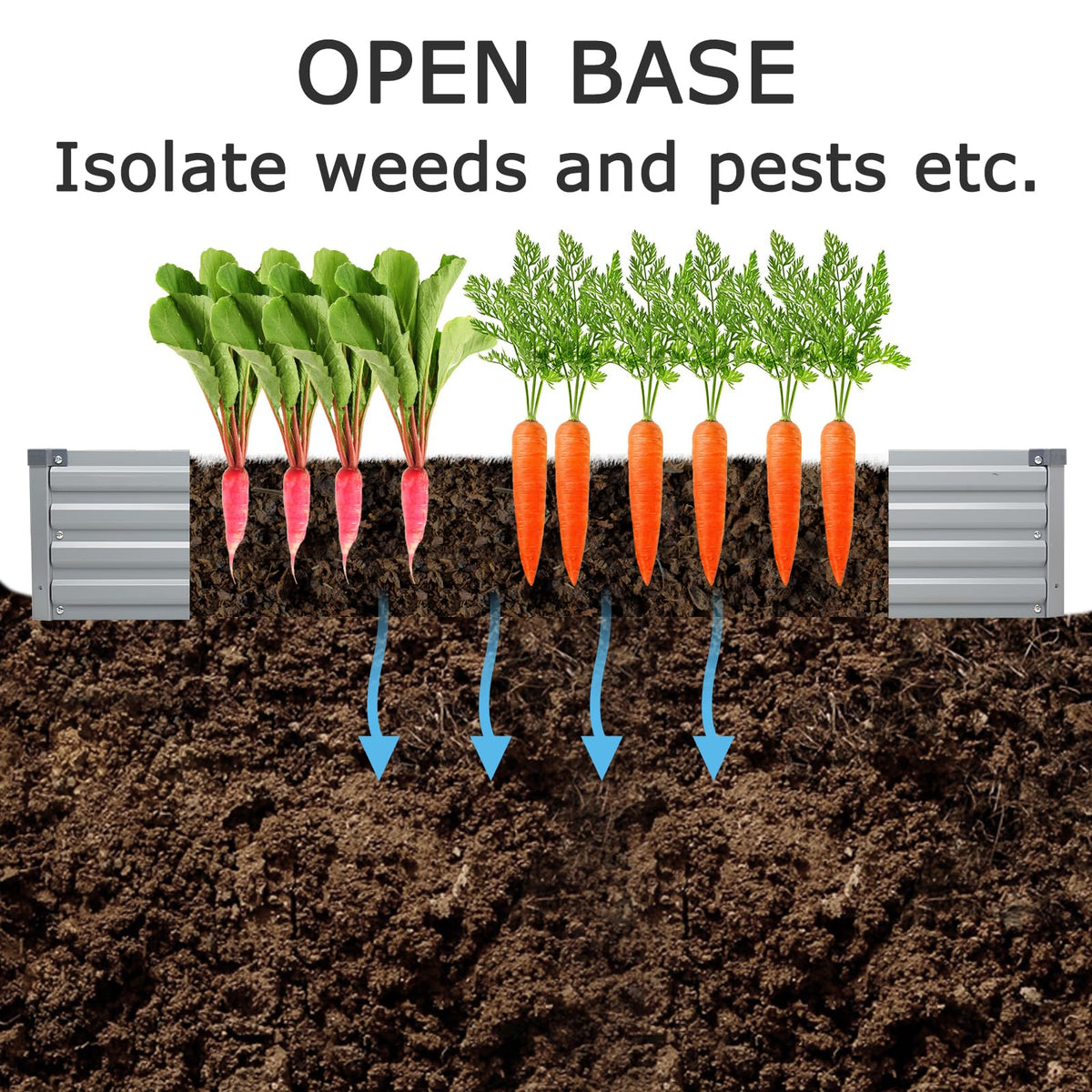 Foxlang silver raised garden bed pack promotes easy expansion in patios.