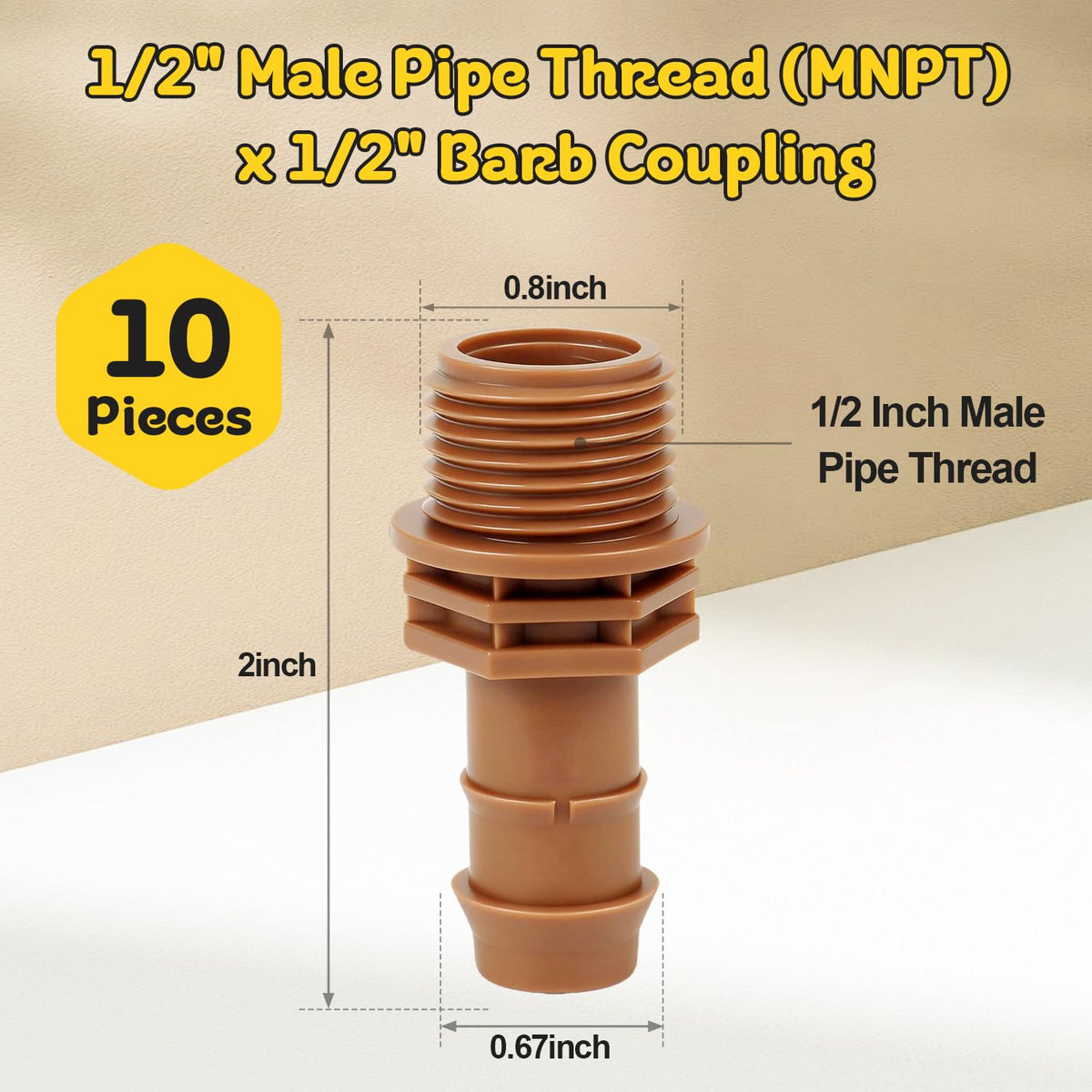 FoxRose 10-pack irrigation fittings ready for quick garden setups