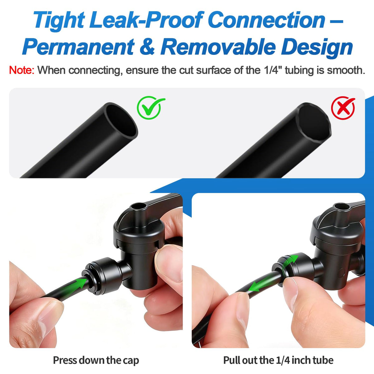 FoxRose connectors for connecting, repairing, extending one-fourth-inch drip networks