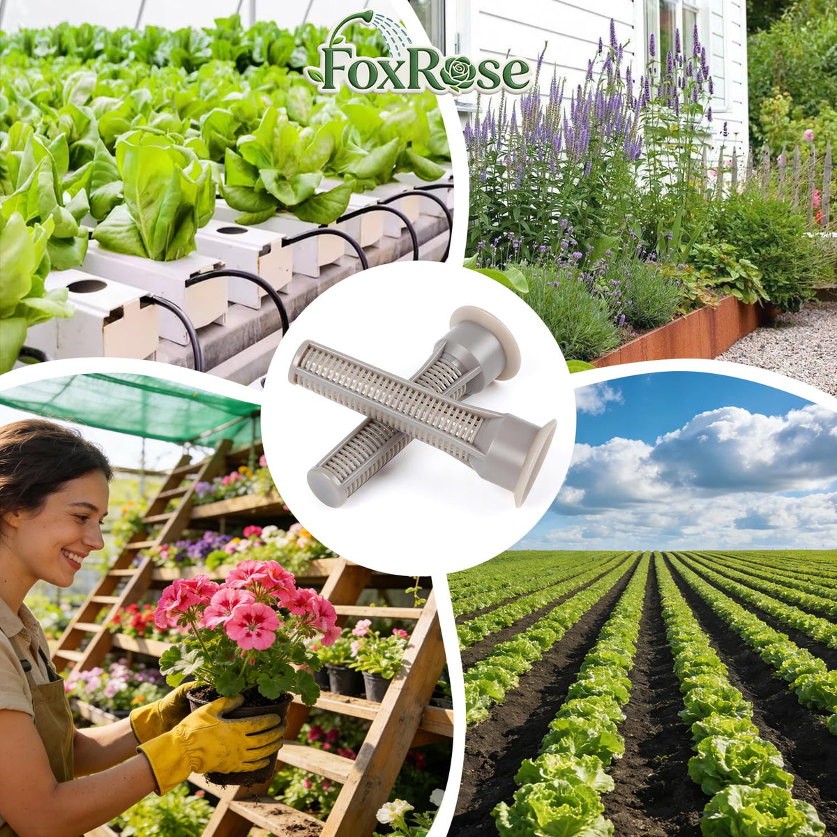 FoxRose 30-pack enhances garden irrigation efficiency with flexible nozzle compatibility