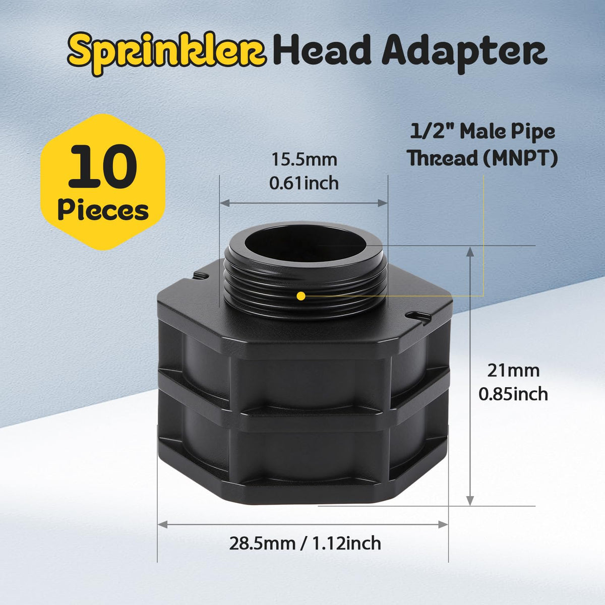 FoxRose half inch female NPT to nozzle adapter enables versatile nozzle connections