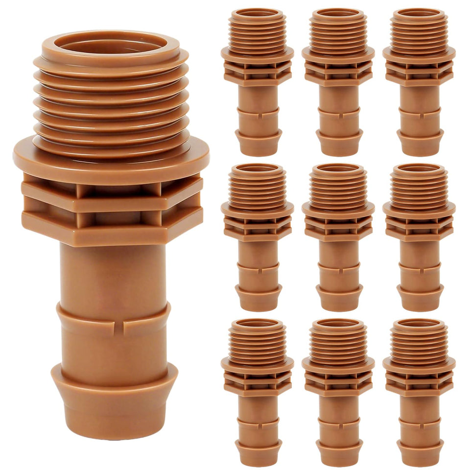 FoxRose PVC to drip adapter with MNPT to barb for a secure watertight connection