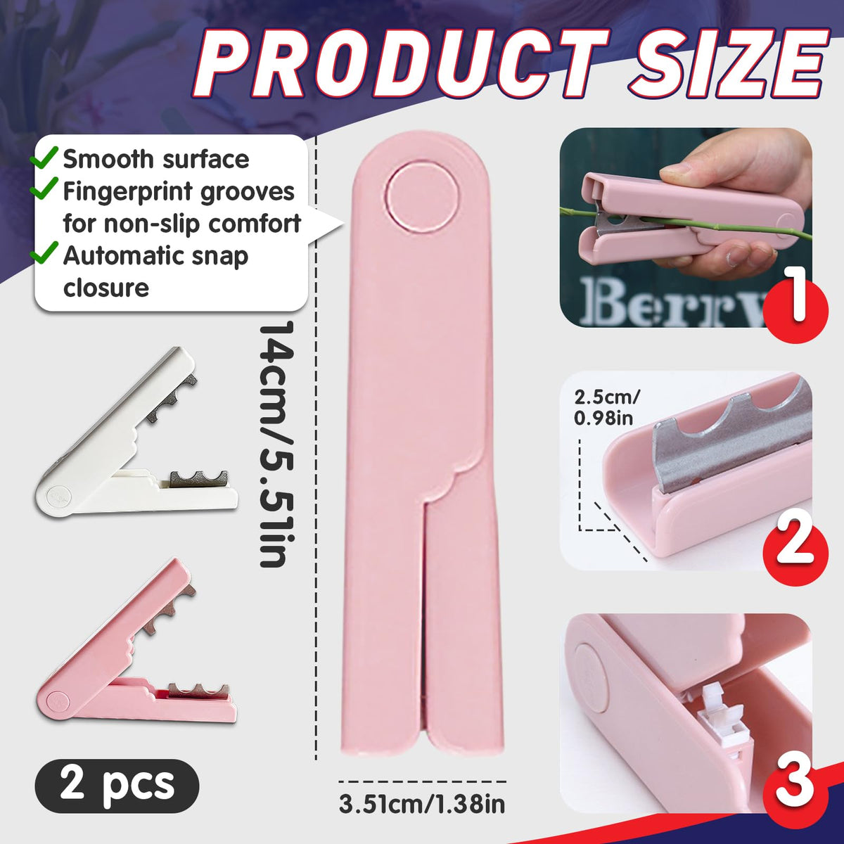 Foycow rose dethorner tool with ergonomic grip for precise stem prep.