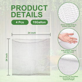 Foyego stainless steel mesh cage closeup showing durable root protection