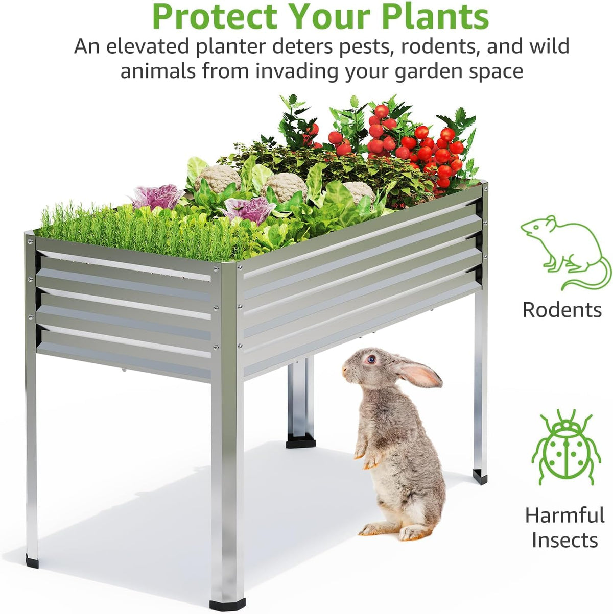 FOYUEE high-load capacity 400lbs per bed supports diverse plants.