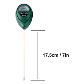 Fpxnb meter inserted into soil near roots to sense moisture.