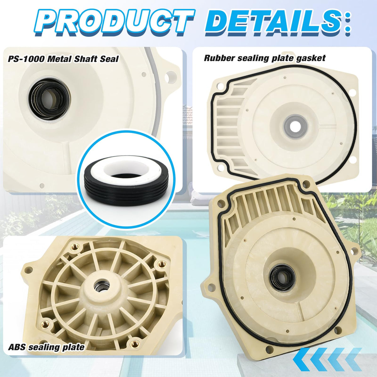 FQRANBO shaft seal PS-1000 fit keeps contaminants out of the motor.