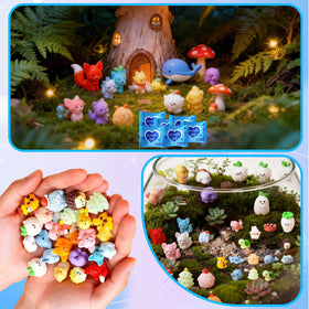 FragrantGarden mini glow-dark cat: compact collectible for desk decor and fairy garden scenes.