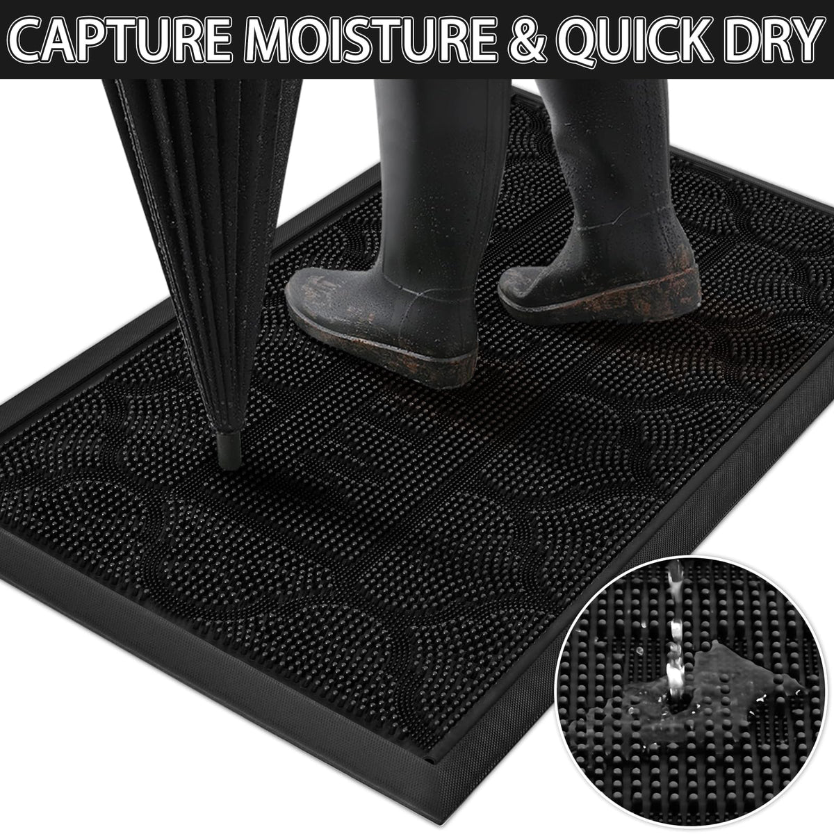 FRAMICS high-traffic front mat enduring daily use across seasons.