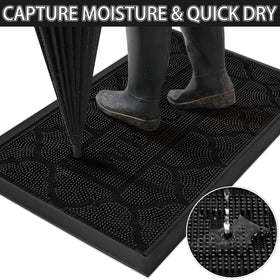 FRAMICS high-traffic front mat enduring daily use across seasons.