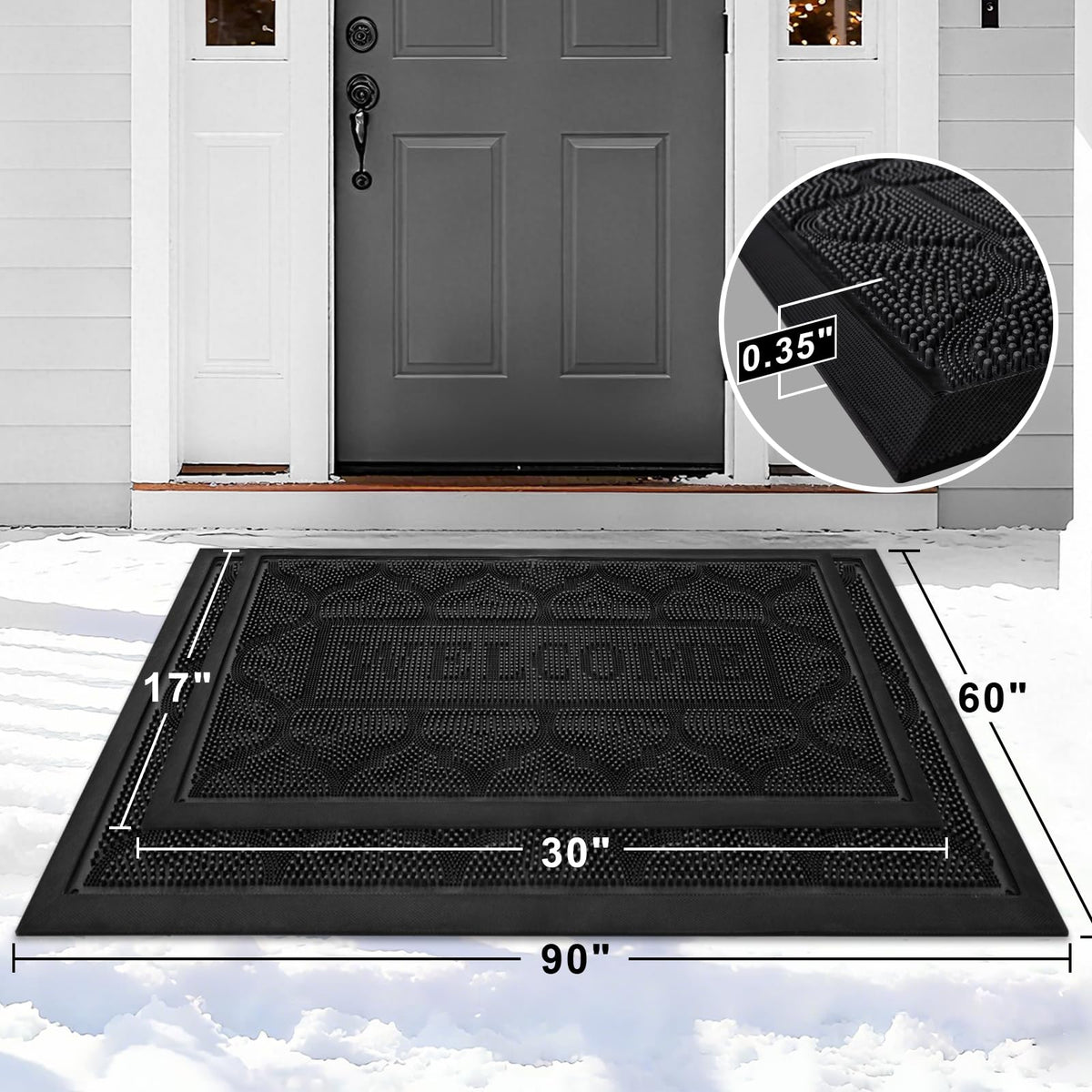 Framics doormat with easy-clean design for quick maintenance