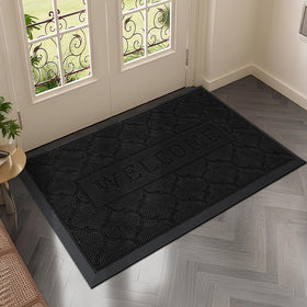 Framics doormat featuring fast-draining holes to shed water after rain