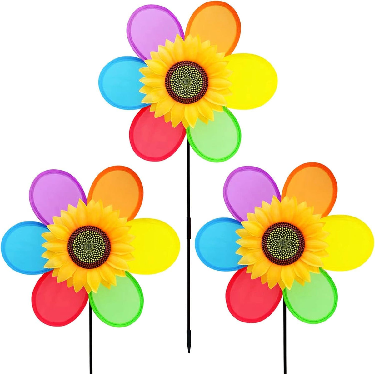 Frantlna Sunflower Pinwheels packaging ready for outdoor decor