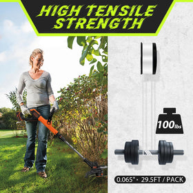Durable 0.065-inch nylon trimmer line.