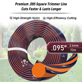 Frausonne edger performance string for precise trimming along borders and hard edges.