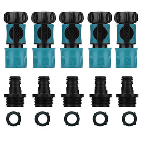 Freeasy garden hose quick connectors set front view for easy hose changes