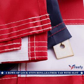 Freefy nylon 300D flag resists wind and sun for longevity