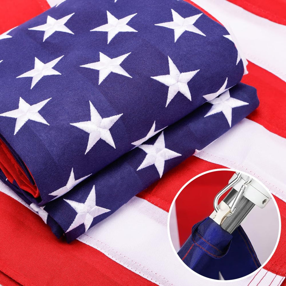 Freefy American flag outdoor 3x5 sleeve for durable pole display.
