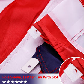 Freefy 3x5 flag with sewn stripes for lasting strength.