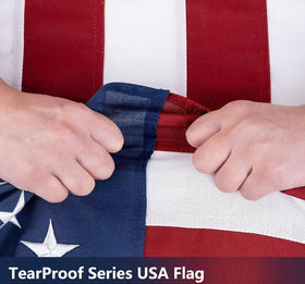 Freefy flag sleeve features a leather tab for secure mounting.