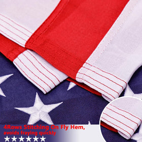 Freefy American flag is water resistant and quick-drying.
