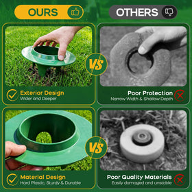 FREEKIT sprinkler head protector low-profile top reduces mowing impacts