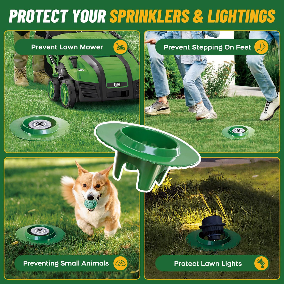 FREEKIT sprinkler head protector UV-resistant ABS for durable outdoor protection