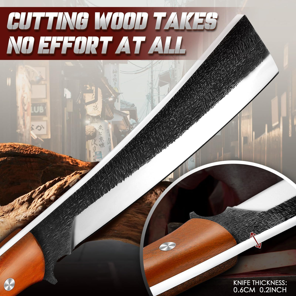 Freelander full tang design provides durability and reliable cutting performance.