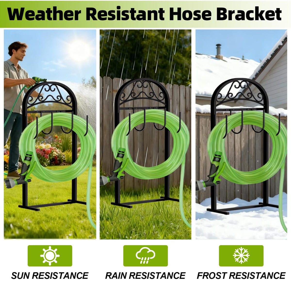 Freexployer tool-free assembly hose holder sets up in minutes.