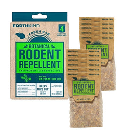 Fresh Cab rodent repellent pouch close-up, plant-based deterrent for storage areas.