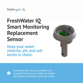 FreshWater Smart Monitoring Sensor display shows real-time water data for quick adjustments.