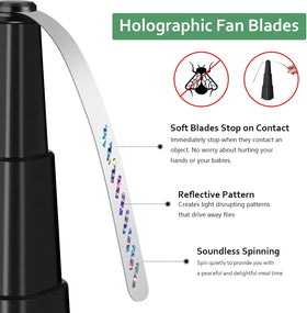 Fretech Fly Fan battery-powered unit runs on two AA batteries.