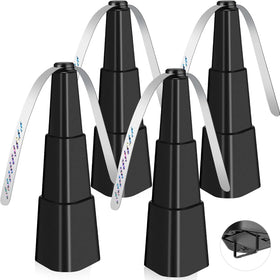 Fretech Fly Fans for Tables on a dining table deters flies during outdoor dining.