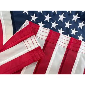 FRF FLAG canvas header and edge stitching for longevity
