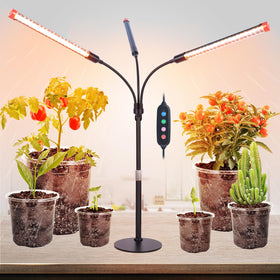 FRGROW 3Head tabletop grow light close-up showing compact desk-ready design for plants