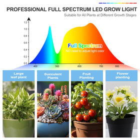 FRGROW timer-enabled light helps schedule daily light cycles for plant care