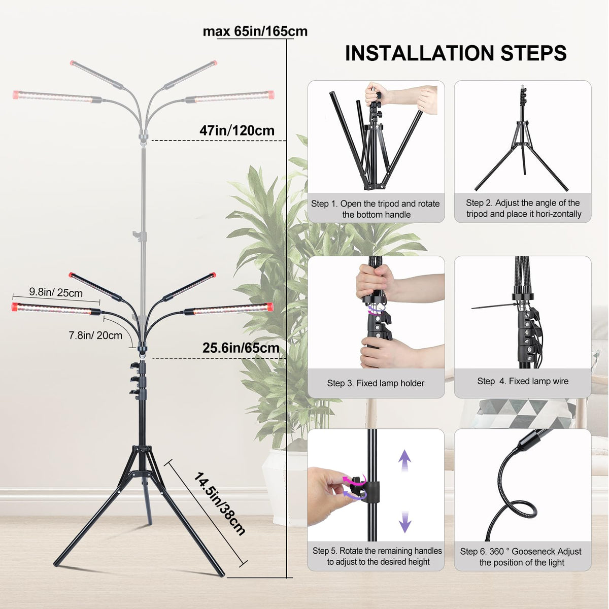 FRGROW 4Head plugs into standard outlet with no adapter.