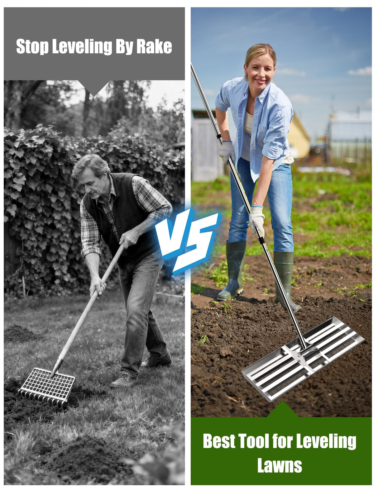 FRIDOU rake ideal for golf courses and farms